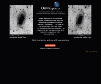 Orionoptics.co.uk(The entry page to Orion Optics UK website) Screenshot