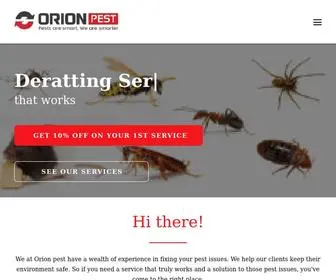 Orionpests.com(A Pest Control Company) Screenshot