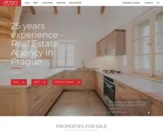 Orionreal.com(Real Estate Prague) Screenshot