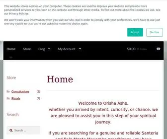 Orishaashe.com(The House of Oya) Screenshot