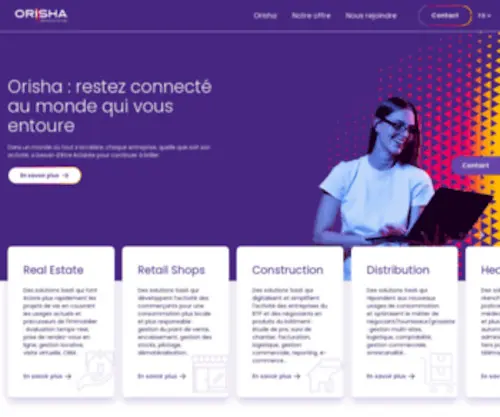 Orisha.com(éditeur européen de logiciels B2B) Screenshot