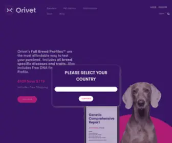 Orivet.com(Dog DNA Testing & Cat DNA Testing) Screenshot
