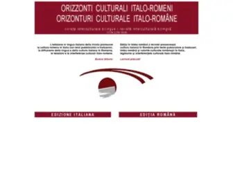 Orizonturiculturale.ro(ORIZONTURI CULTURALE ITALO) Screenshot