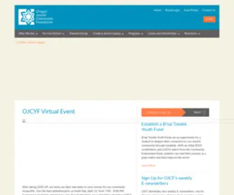 ORJCF.org(Oregon Jewish Community Foundation) Screenshot