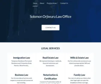 Orjiwurulaw.com(Solomon Orjiwurulaw Law Office) Screenshot