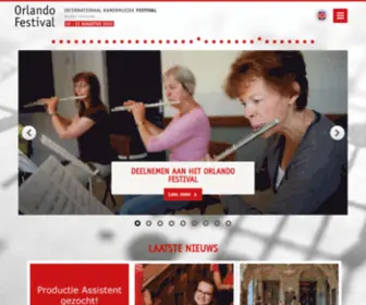 Orlandofestival.nl(International kamermuziek festival) Screenshot