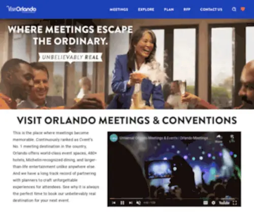 Orlandomeeting.com(Orlando Meetings & Conventions Planning Site) Screenshot