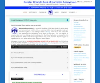 Orlandona.org(Greater Orlando Area of Narcotics Anonymous) Screenshot