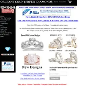 Orleansjewels.com(Cubic zirconia rings) Screenshot