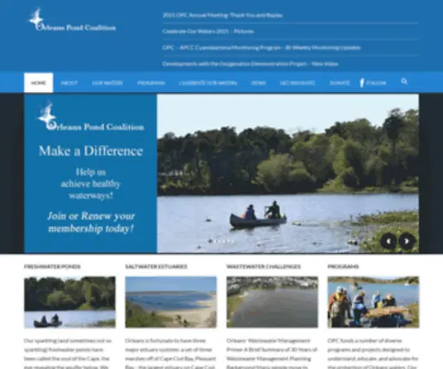 Orleanspondcoalition.org(Orleans, Massachusetts) Screenshot