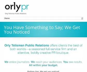 Orlypr.com(Orly Telisman Public Relations) Screenshot