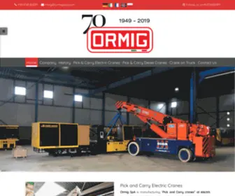 Ormig-Cranes.co.uk(Ormig S.p.A) Screenshot