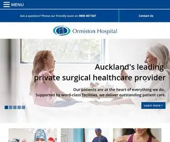 Ormistonhospital.co.nz(Auckland's leading private surgical care hospital) Screenshot