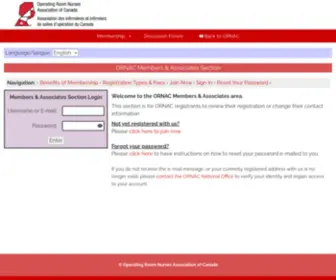 Ornacmembers.ca(Members & Associates Section) Screenshot