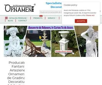 Ornament.ro(Producator Fantani Arteziene si Decoratiuni de Gradina) Screenshot