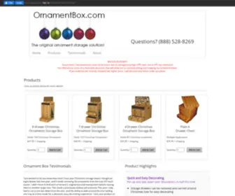 Ornamentbox.com(Christmas Ornament Storage Box & Organizer for Sale) Screenshot