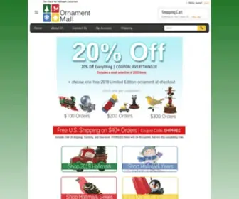 Ornamentmall.com(Hallmark Ornaments at Hallmark Ornament Mall) Screenshot