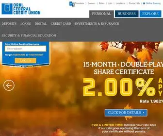 Ornlfcu.com(ORNL Federal Credit Union) Screenshot
