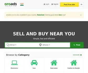 Oroads.co.in(Free local classified ads posting sites list in India) Screenshot