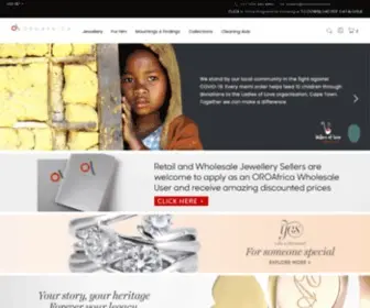 Oroafrica.com(Design, Manufacture, Wholesale Sale of Gold, Diamond, Silver, Titanium and other Jewellery) Screenshot