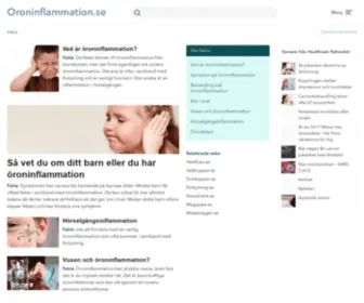 Oroninflammation.se(Om öroninflammation) Screenshot