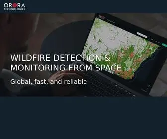 Ororatech.com(OroraTech’s Wildfire Solution) Screenshot