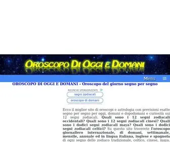 Oroscopodioggiedomani.it(OROSCOPO DI OGGI E DOMANI) Screenshot