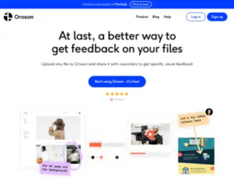 Oroson.co(Simple sharing & better feedback for visual agencies) Screenshot