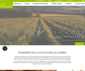 Orpailleur.ca(Vignoble de l'Orpailleur) Screenshot