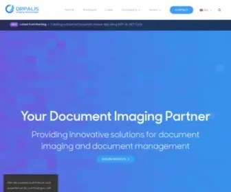 Orpalis.com(Innovative Solutions for Document Imaging and Document Management) Screenshot