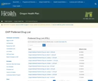 ORPDL.org(Oregon Health Authority) Screenshot