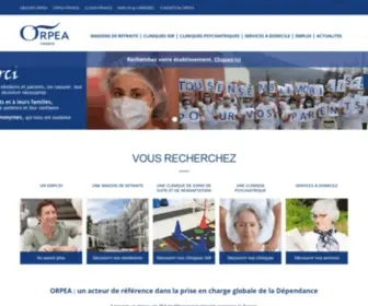 Orpea.com(Cliniques de Soins de Suite et Cliniques psychiatriques CLINEA) Screenshot