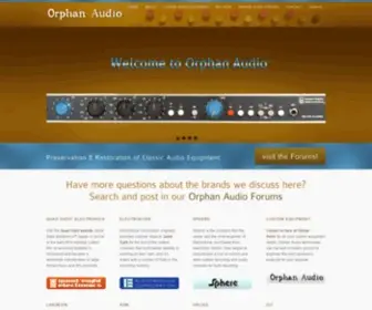 Orphanaudio.com(Preservation & Restoration of Classic Audio Equipment) Screenshot