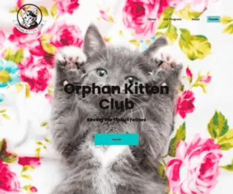 Orphankittenclub.org(The mission of Orphan Kitten Club) Screenshot