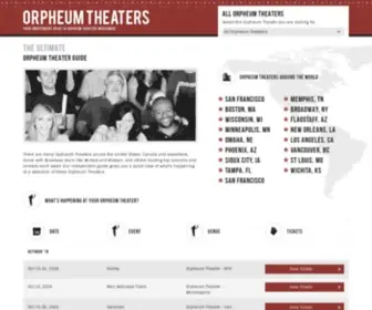 Orpheum-Theater.com(Orpheum Theater) Screenshot