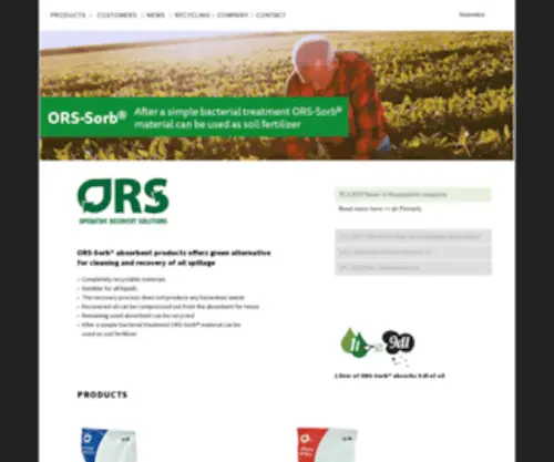 ORS-Sorb.com(ORS-SORB International) Screenshot