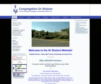 Orshalom.com(Congregation Or Shalom) Screenshot