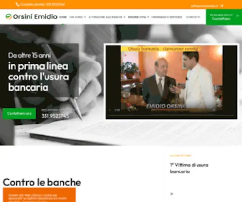 Orsiniemidio.it(Aiuto le vittime di Usura Bancaria e Anatocismo) Screenshot