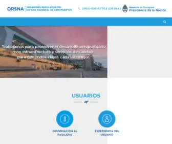 Orsna.gov.ar(Organismo Regulador del Sistema Nacional de Aeropuertos) Screenshot