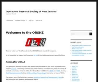 ORSNZ.org.nz(Supporting OR in NZ) Screenshot