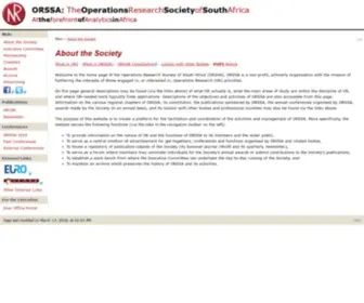 Orssa.org.za(ORSSA) Screenshot