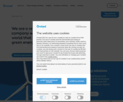 Orsted.co.uk(We are a renewable energy company) Screenshot