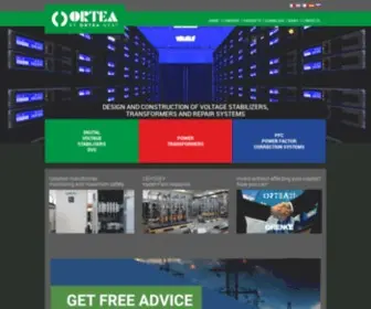 Ortea.com(ORTEA progettazione e costruzione stabilizzatori di tensione) Screenshot