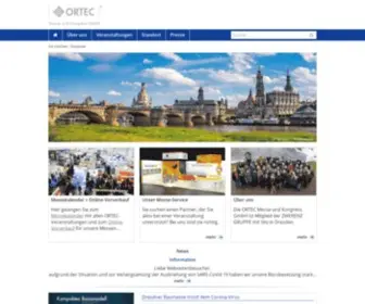 Ortec.de(ORTEC Messe und Kongress GmbH) Screenshot