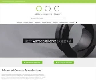 Ortechceramics.com(Ortech Incorporated) Screenshot