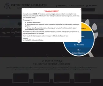 Orthoaffil.com(Orthopedic Affiliates Joint & Sports Medicine Center) Screenshot