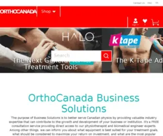 Orthocanada.com(Physiotherapy, Massage and Chiropractic supplies) Screenshot