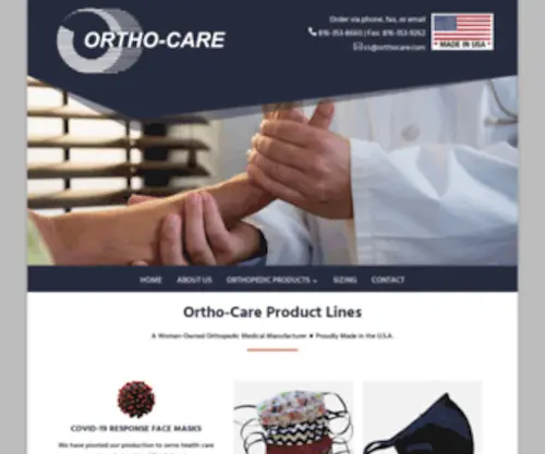 Orthocare.com(Ortho-Care Medical Products) Screenshot