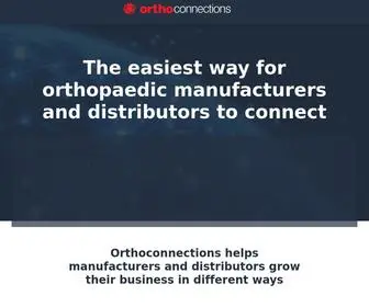 Orthoconnections.com(The easiest way for orthopaedic manufacturers and distributors to connect) Screenshot