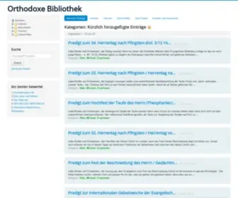 Orthodoxe-Bibliothek.de(Kategorien: Kürzlich hinzugefügte Einträge) Screenshot